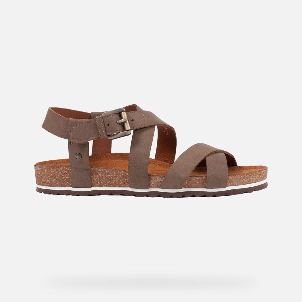 Geox Sandals Dark Brown Spensierata - Geox Womens Shoes - LVQIXT163